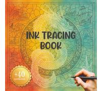 Ink Tracing Book: Tracing Real and Mythical Creatures in Stained Glass Patterns for Adults