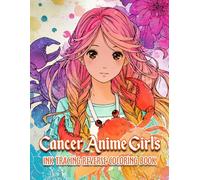 Ink Tracing Cancer Anime Girls: Reverse Coloring Book - Celestial Cancer Anime Girls with Elegant Ink Tracing
