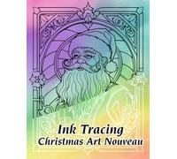 Ink Tracing Christmas Art Nouveau: Elegant Ink Tracing Christmas Art Nouveau Line Art For Outlining And Coloring Decorative Holiday Designs