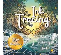 Ink Tracing Coloring Book for Adults , Bold, Easy-to-Trace White Line Pages for Relaxation and Focus