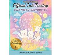 Ink Tracing coloring book: Relax your mind and spark creativity with 45 adorable animal designs - a cozy ink tracing book for adults and children that supports mindfulness and fine motor skill development.