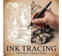 Ink Tracing Vintage Coloring Book: Mindful Tracing and Coloring for Relaxation and Stress Relief