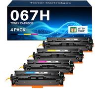 INK4U 067H Tóner Cartucho Compatible para 067H 067 Toner para i-sensys MF657cdw MF655cdw MF651cw LBP631cw LBP633cdw (Paquete de 4,Negro Cian Amarillo Magenta)