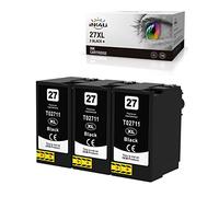 INK4U 27XL Cartuchos de Tinta Compatible para Epson 27 27XL para | Workforce WF-7720 WF-7620 WF-7110 WF-3640 WF-7610 WF-7210 WF-7715 WF-7710 WF-3620 (3 Negro)