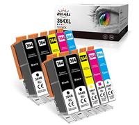 INK4U 364XL Tinta Compatible para HP 364 para HP Deskjet 3070A 3520 Officejet 4620 4622 Photosmart 5510 5511 5512 5514 5515 5522 5524 5520 6510 6520 6512 6515 (10 Paquetes)