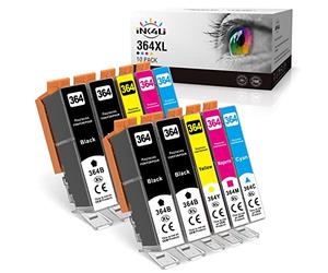 INK4U 364XL Tinta Compatible para HP 364 para HP Deskjet 3070A 3520 Officejet 4620 4622 Photosmart 5510 5511 5512 5514 5515 5522 5524 5520 6510 6520 6512 6515 (10 Paquetes)