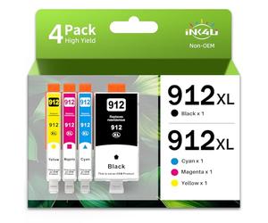 INK4U 912XL Cartuchos de Tinta Compatible para HP OfficeJet 8010 8012 8013 8014 8015 8017 OfficeJet Pro 8022 8020 8021 8023 8024 8025 (Negro Magenta Cian Amarillo)