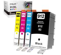 INK4U Cartuchos de tinta 912 XL de repuesto para HP 912 HP 912XL, paquete múltiple compatible con HP OfficeJet Pro 8020 8022 8022e 8024 8025 para HP OfficeJet 8010 8012 8014