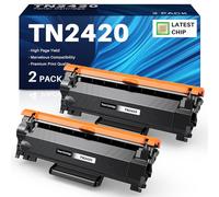 INK4U Cartuchos de tóner compatibles con Brother TN2420 TN-2420 TN2410 compatible con L2510D L2530DW L2550DN L2310D L2350DW L2370DN L2375DWL2710DN L2710DW L2730DW L2750DW (2-Negro)