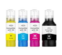 INK4U Compatible con E104 Tinta Multipack Compatible con Epson ET-2812 ET-1810 ET-2810 ET-2820 ET-2856 ET-4800 ET-4850 ET-4810 ET-3850 ET-15000