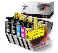 INK4U LC3213 LC3211 Cartuchos de Tinta Compatible para Brother LC3213 Tinta Brother LC3211 para Brother MFC-J491DW DCP-J572DW MFC-J497DW MFC-J890DW DCP-J772DW DCP-J774DW MFC-J895DW (5 Paquetes)