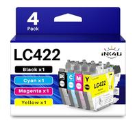 INK4U LC422 Tinta Compatible para Brother LC422VAL LC 422 Cartucho de Tinta para MFC-J5340DW MFC-J5345DW MFC-J5740DW MFC-J6540DW MFC-J6940DW LC422XL (LC422 Negro, Cian, Magenta, Amarillo)