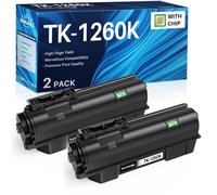 INK4U TK1260 - Tóner (2 Unidades), Color Negro Compatible con Kyocera