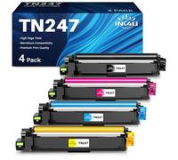 INK4U TN247 TN243CMYK Cartucho de Toner Compatible para Brother TN-243CMYK para Brother DCP-L3550CDW MFC-L3750CDW L3770CDW L3710CW DCP-L3510CDW HL-L3210CW ( TN247BK TN247C TN247Y TN247M, 4 Toner)