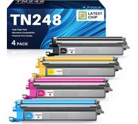INK4U TN248 Tóner Compatible para Brother TN-248VAL Cartucho de Tóner TN248XL para DCPL3560CDW DCPL3520CDW HLL3240CDW HLL8240CDW MFCL3740CDW MFCL3760CDW (TN248 Negro, Cian, Magenta, Amarillo, 4-Pieza)