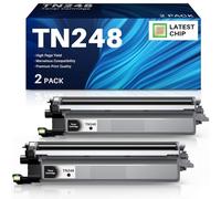 INK4U TN248BK Tóner Compatible para Brother TN248 para Brother DCP-L3560CDW DCP-L3520CDW HL-L3220CW HL-L8240CDW MFC-L3740CDW MFC-L3760CDW (2X TN248 )
