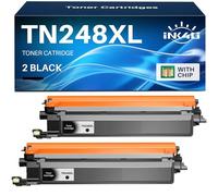 INK4U TN248XL - Cartuchos de tóner negro, compatibles con Brother TN248BK, para Brother DCP-L3560CDW MFC-L3760CDW DCP-L3520CDWE DCP-L3520CDW MFC-L8390CDW MFC-L3740CDWE MFC-L3740CDW (2 paquetes)