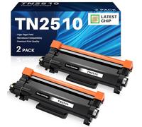 INK4U TN2510 Tóner Compatible para Brother TN2510 TN2510XL Compatible para Brother HLL2400DW HLL2445DW HLL2400DWE DCPL2660DW DCPL2620DW DCPL2665DW MFCL2800DW MFCL2860DW MFCL2827DWXL(2 Negro TN 2510)