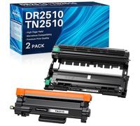 INK4U TN2510 Tóner + DR2510 Tambor Compatible para Brother DR-2510 Unidad | de tambor y cartucho de tóner TN-2510 TN2510XL Negro para impresora DCP-L2620DW DCP-L2627DW MFC-L2860DWE HL-L2400DWE L2665DW