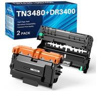 INK4U TN3480 + DR3400 Tambor Compatible para Brother DR3400 Unidad de