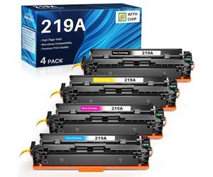 INK4U Toner 219A Compatible con HP 219A para HP Color LaserJet Pro MFP 3302FDW 3302FDWG 3302SDW 3302FDN3202DW 3202DN, 4 Pack