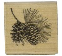 Inkadinkado Pinecone Fall Wood Stamp for Arts and Crafts 1.5'' W x 1.