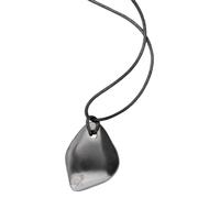 INKANAT Colgante de Shungit Rodado - Piedra Natural Protectora - Amuleto Energético Artesanal - Mineral Pulido con Cordón - Joyería Unisex