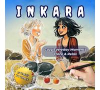 INKARA - Cozy Everyday Moments: Ink Tracing Coloring Book for Adults & Teens - Cozy Everyday Scenes to Trace with One Pen for Relaxation, Stress Relief & Mindful Drawing