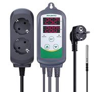 Inkbird ITC-308 Termostato Digital 2 Relés Control la Temperatura Rango del Calefacción y Refrigeración para Fabricación de Cerveza, Incubadoras Reptiles, Acuarios