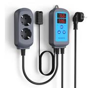 Inkbird Regulador de humedad Salida de relé dual, IHC-200 Higrómetro Higrostato 220 V Juego y enchufe, para invernadero de hongos Terrario Reptiles