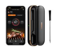 Inkbird Termómetro de carne inalámbrico, termómetro para barbacoa Bluetooth con control de aplicación de 91 m/300 pies, IP67, resistente al agua, termómetro para horno, barbacoa, ahumador, cocina