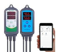 Inkbird Termostato Wifi ITC-308 + Higrostato Wifi IHC-200 Conjuntos Adecuado para Jamón Casera, Mini Invernadero, Cultivo de Hongos, Reptiles