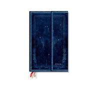 Inkblot (Old Leather Collection) Maxi Vertical 12-month Dayplanner 2024 (Wrap Closure)