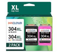 INKCLOUD 304 XL Multipack de repuesto para HP 304 cartuchos de impresora negro y color para HP Envy 5030 5010 5020 5000 5032 para HP DeskJet 3750 3760 2620 3720 2630 2622 3762 3735