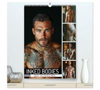 Inked Bodies - Sexy Tattooed Men (High Quality Premium Wall Calendar 2026 DIN A2 portrait),CALVENDO 12 Month Wall Calendar: Discover the beauty of ... intricate tattoos, perfect for art lovers