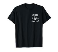 Inked Dads Club Skeleton Hand Bats Graphic Camiseta