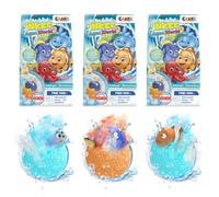 INKEE Aqua World Set 3 Bombas de Baño Niños con Juguete Sorpresa - Bombas Efervescentes Infantiles con Figurita para Niñas y Niños - Pack Spa Infantil para Bañera