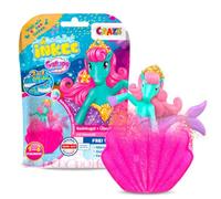 INKEE Bomba de Baño con Sorpresa Galupy Mermaid, 100 g | Figura sirena coleccionable, aroma cotton candy, aceite de almendras, apta bañera y piscina, sello Dermatest