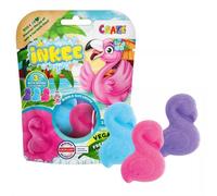 Inkee: Bomba de baño vegana con forma de flamenco - 3 unidades, aroma a chicle