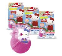 INKEE Bombas de Baño para Niños Hello Kitty con Sorpresa - Pack 3 | 3 bombas baño sorpresa de 80 g, aroma sandía, aceite de jojoba, 6 figuras coleccionables Hello Kitty