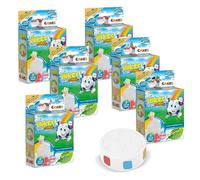 INKEE Foamy Football, 6 Bombas de baño para niños con forma de Balón y efecto de colores, con aroma a palomitas de maíz, 6x60g, Sin Gluten