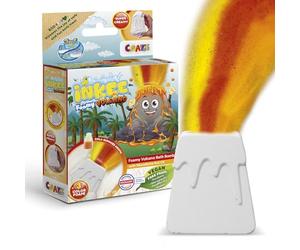 INKEE Foamy Volcano, Bomba de baño para niños con forma de Volcán y efecto lava, Bomba de baño con aroma a gominola de cola, 70g, Sin Gluten