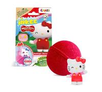 INKEE Hello Kitty - Bomba de baño para niños con sorpresa - 1 de 6 figuras de Hello Kitty para coleccionar - Bomba de baño de 80g con aroma a sandía y aceite de jojoba, rosa o rojo