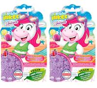 INKEE - Jabón líquido para bañera Unicorn | Aditivo para el baño Unicornio para niños, jabón líquido para niños con extracto de caléndula y aroma a té helado de uva, 15 x 40 g (Paquete de 2)