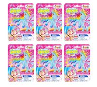 INKEE Mascarillas Faciales Niñas Galupy Unicorn - Pack de 6 | Con camomila y caléndula, aroma a gominolas, testado dermatológicamente, apto para piel sensible infantil