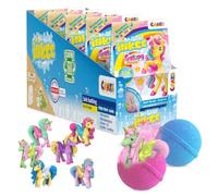 INKEE Pack 5 Bombas de Baño con Sorpresa Galupy Unicorn para Niñas | Figuras 3D coleccionables, aroma a caramelo, veganas y sin microplásticos - Pack de 5 unidades