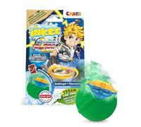 INKEE Surprise Blade Peonza de batalla - Bomba de baño para niños con sorpresa - 1 de 6 BLADE mini peonzas - Bola de baño de 100 g con aroma de chocolate y manteca de cacao, verde o rojo