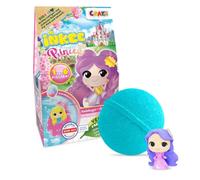INKEE Surprise Princess - Bomba de baño princesa con figura sorpresa, aroma a algodón de azúcar y aceite de almendras, testada dermatológicamente, 100g, rosa o lila