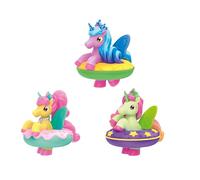 INKEE Toys Galupy Unicorn Fun - Pack de 3 Juguetes de Baño para Niños: Kily, Freya y Nova - Unicornios Squishy con Cambio de Color y Agua para Bañera