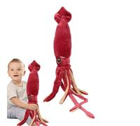 Inkfisch-Plüsch, Inkfish Fabric | Enormes juguetes de peluche de la decoración del hogar de mariscos suaves del mar rojo, calamar enorme, accesorios de fiesta de juguete, cumpleaños, vacaciones,